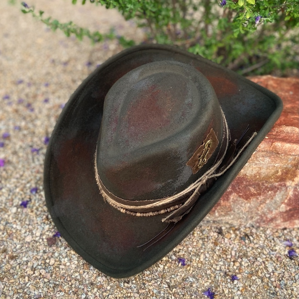 Western Cowboy Hat ADJUSTABLE SIZING Rustic Green⭐️NWT Festival "The GEORGIA" - Picture 6 of 14
